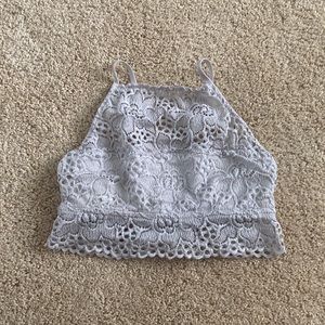 Aerie high neck white bralette, size XS